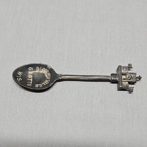 Vintage Grotto Dickeyville Wis Silver Plated Souvenir Spoon W.A.P.W.